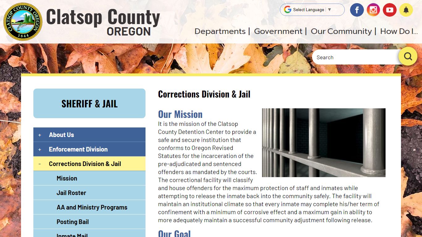 Corrections Division & Jail | Clatsop County OR