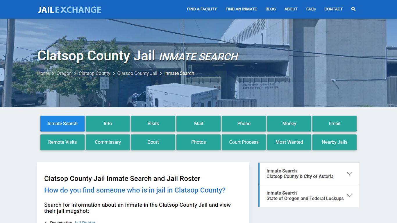 Inmate Search: Roster & Mugshots - Clatsop County Jail, OR